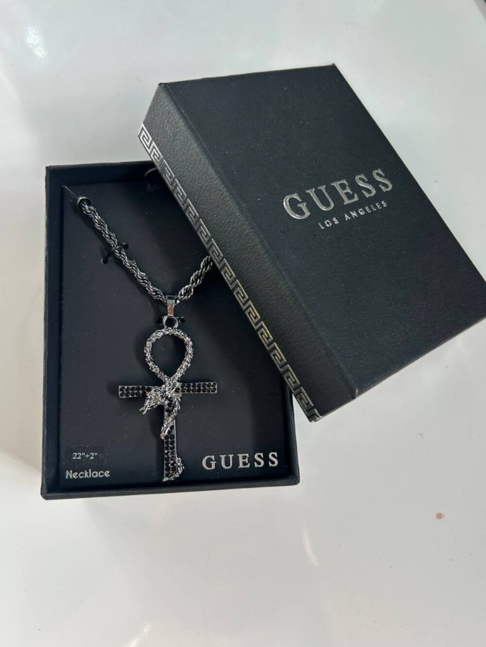 GUESS Los Angeles Ankh Cross Pendant Necklace